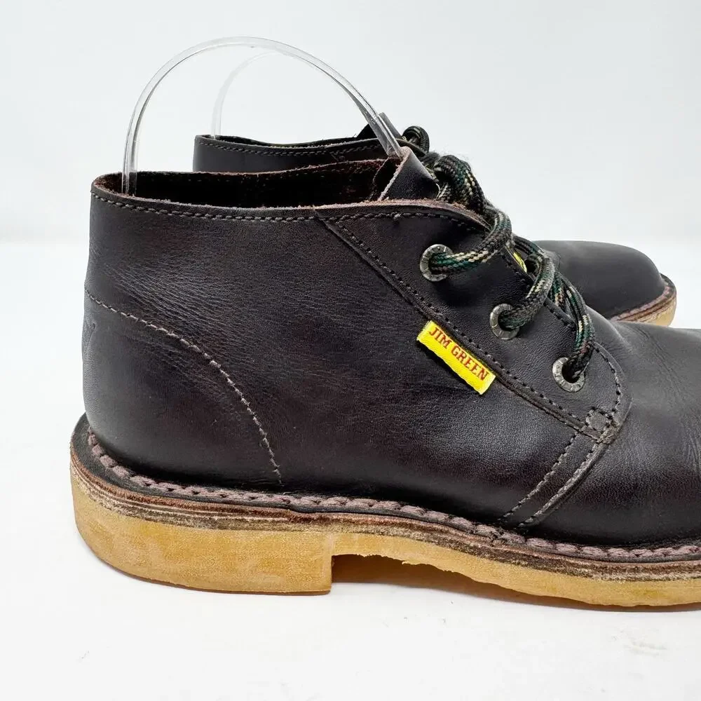 Jim Green Vellie Chukka Boots Leather Crepe Sole Brown Men’s US 7